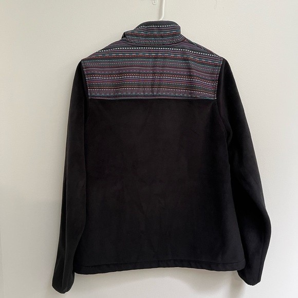 FILA black super soft fleece zip up jacket size medium GUC - Picture 7 of 8